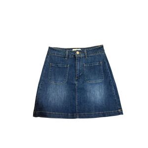 Women's C'est Toi Black Label Pocket Front Jean Mini Skirt Size S